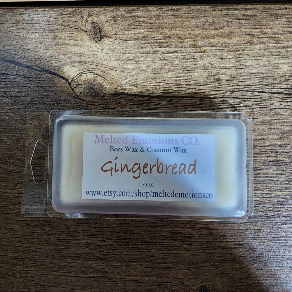 Gingerbread christmas snap bar wax melt stocking stuffer